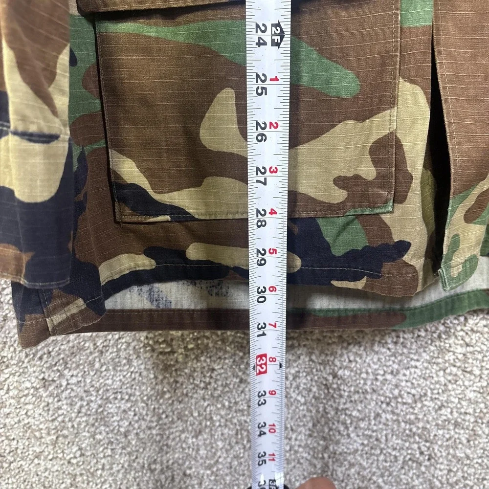 American Apparel Coat Mens LT Green Woodland Camo BDU Hot Weather Ripstop Combat